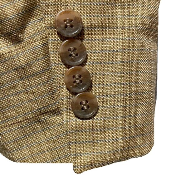 Joseph Abboud 42L Tan Check Silk Wool Blazer Sportcoat Jacket - Picture 6 of 8